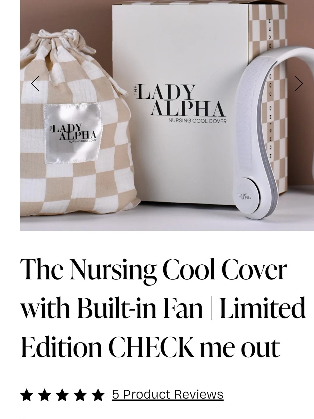 LADY ALPHA Nursing Cover With Built In Fan - Picture 6 of 8